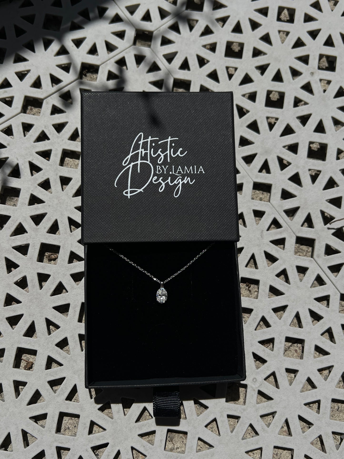 Amara Oval Moissanite Necklace