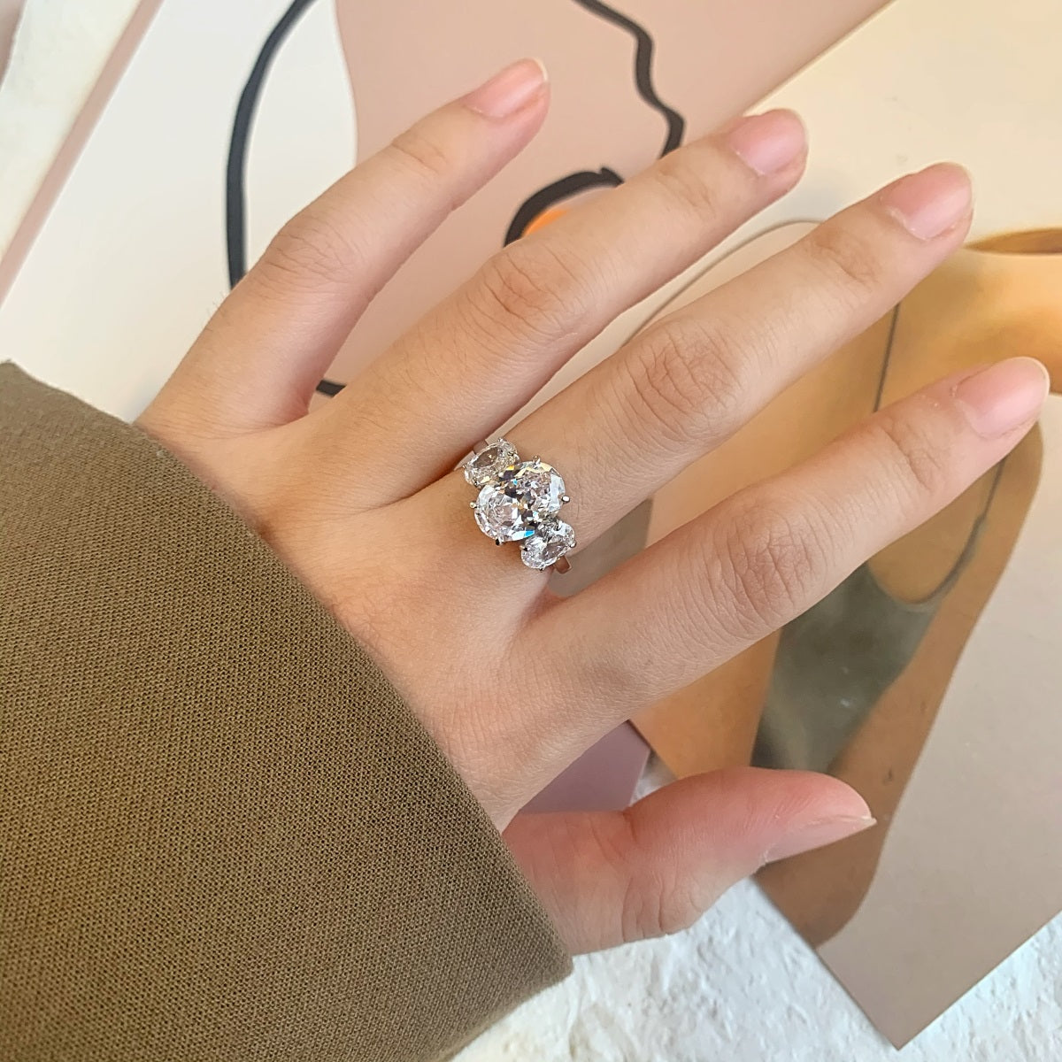 Elizabeth Triple Stone Ring