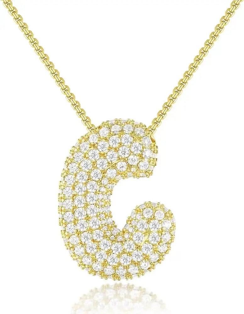 Bubble Initial Necklace