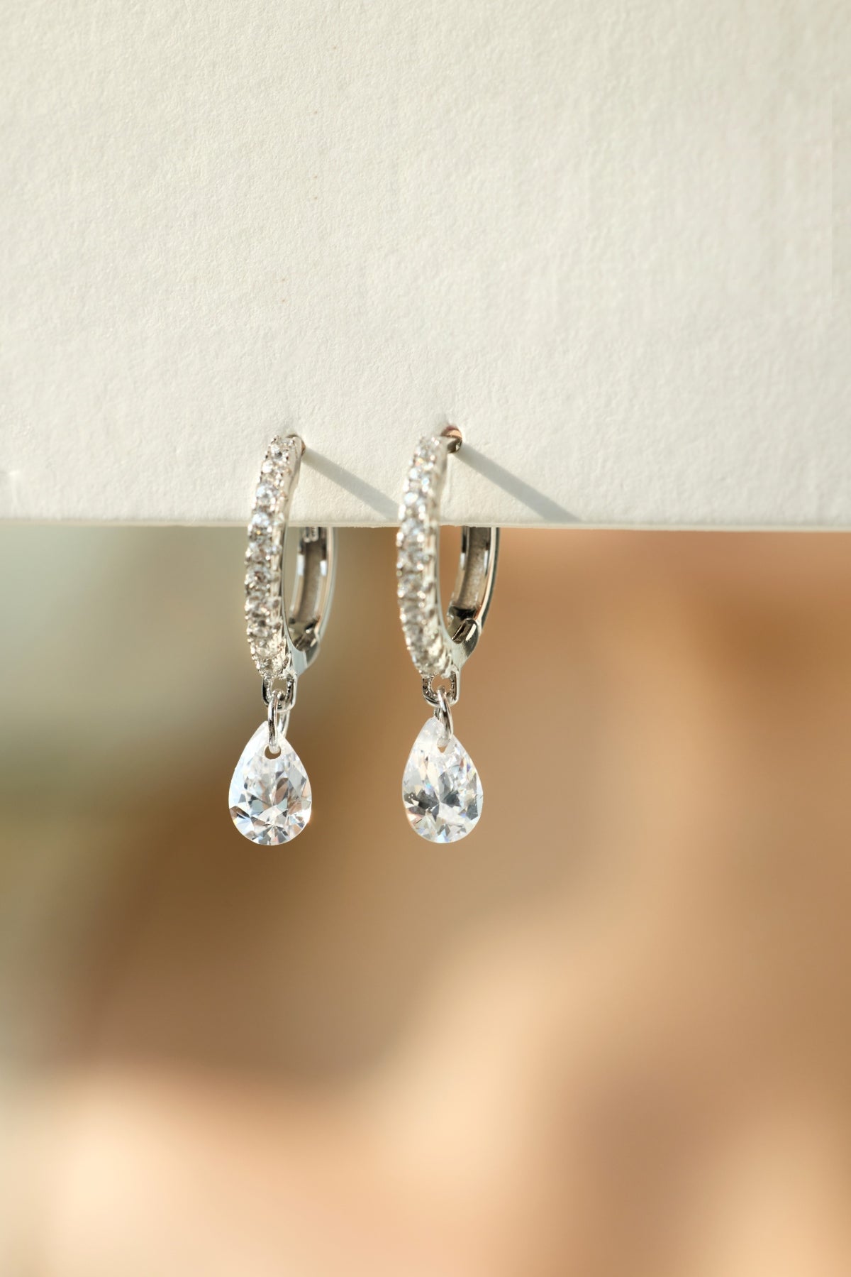 Elysia Teardrop Huggie Earrings