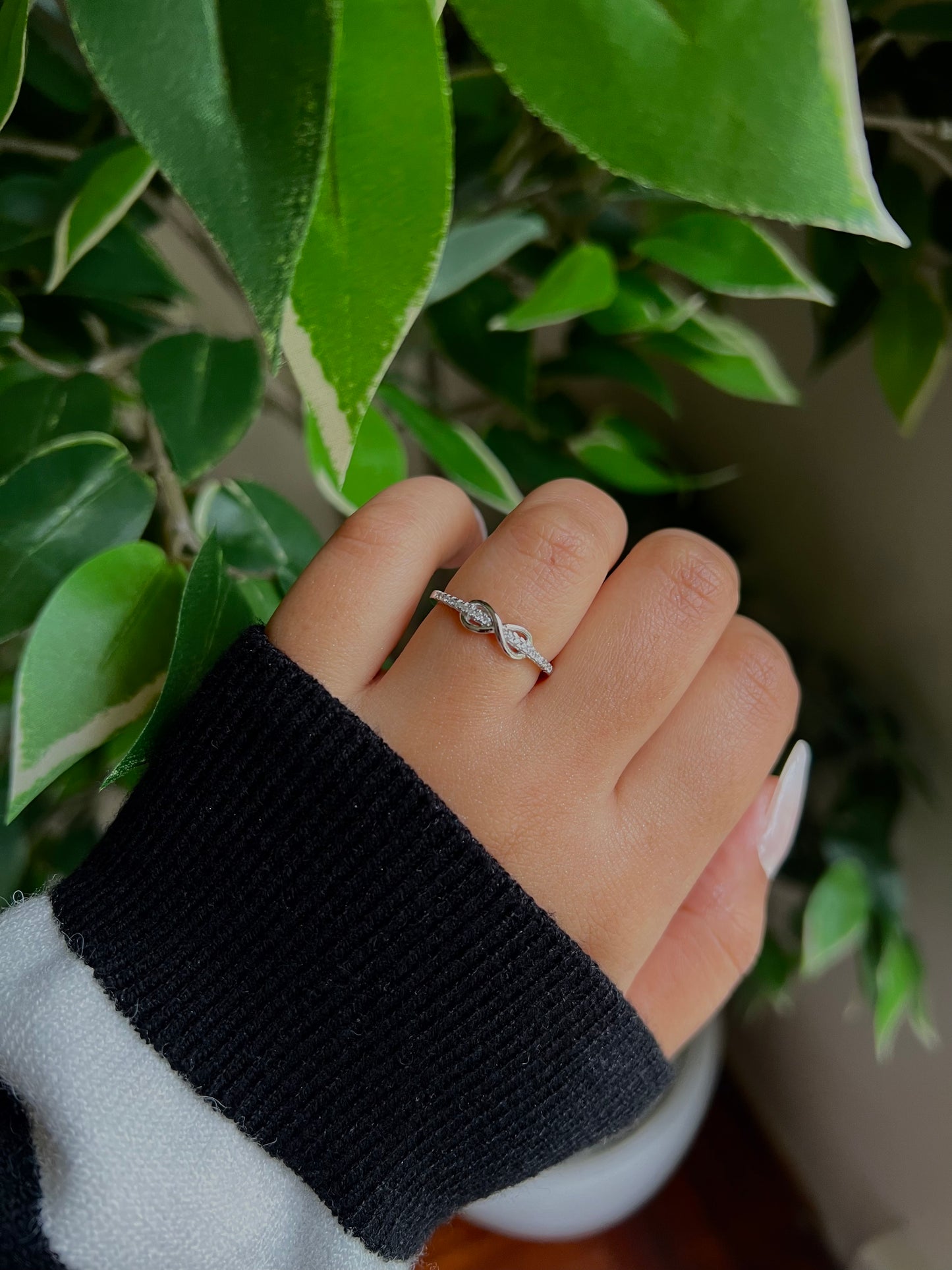 Iced Infinity Ring