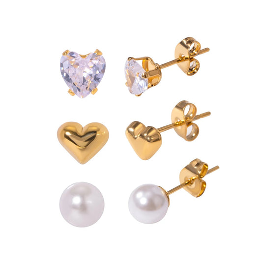 Heart Stud Set