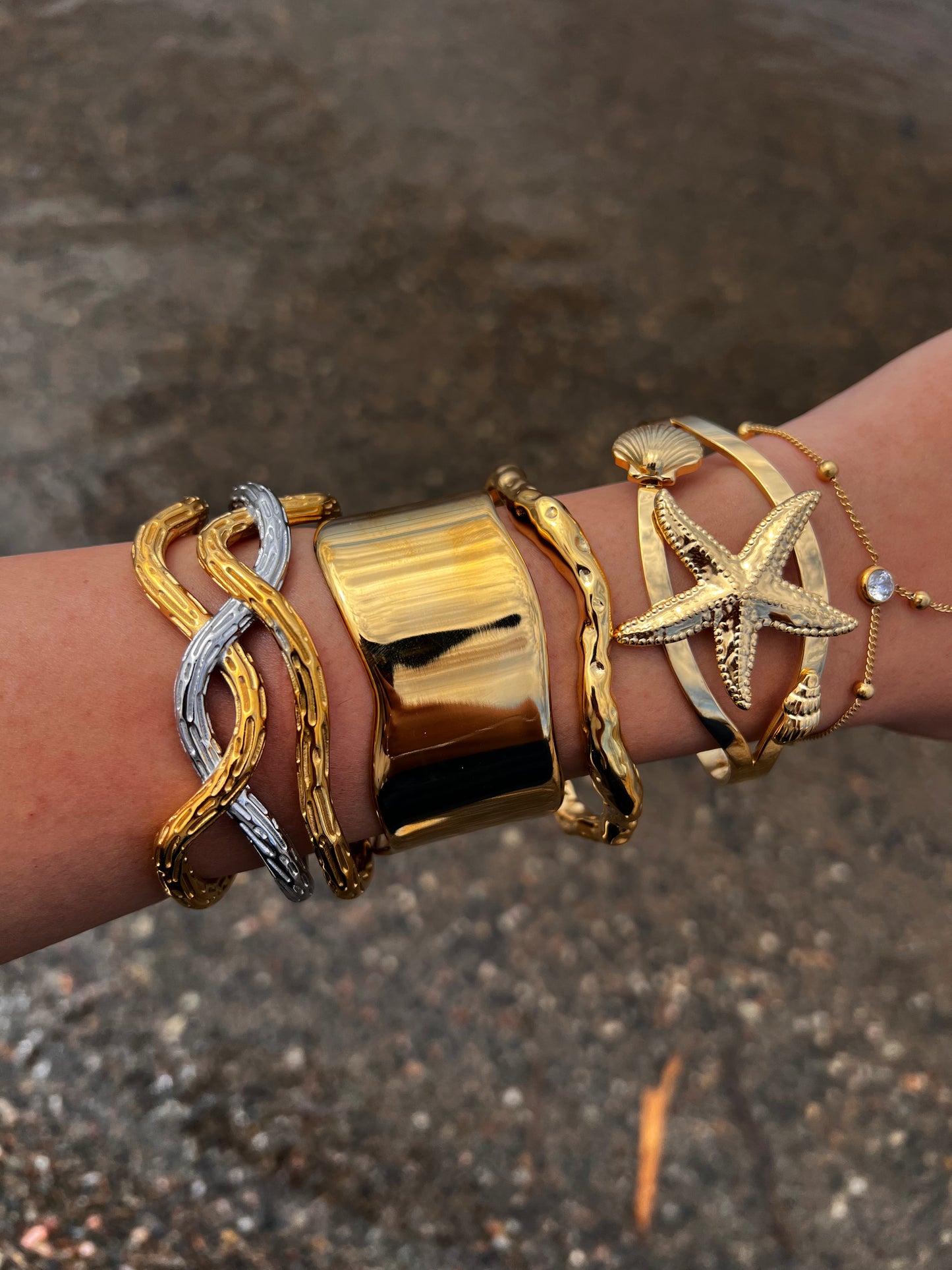 Duel Tone Cuff Bangle