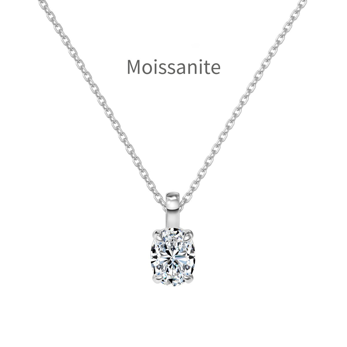 Amara Oval Moissanite Necklace