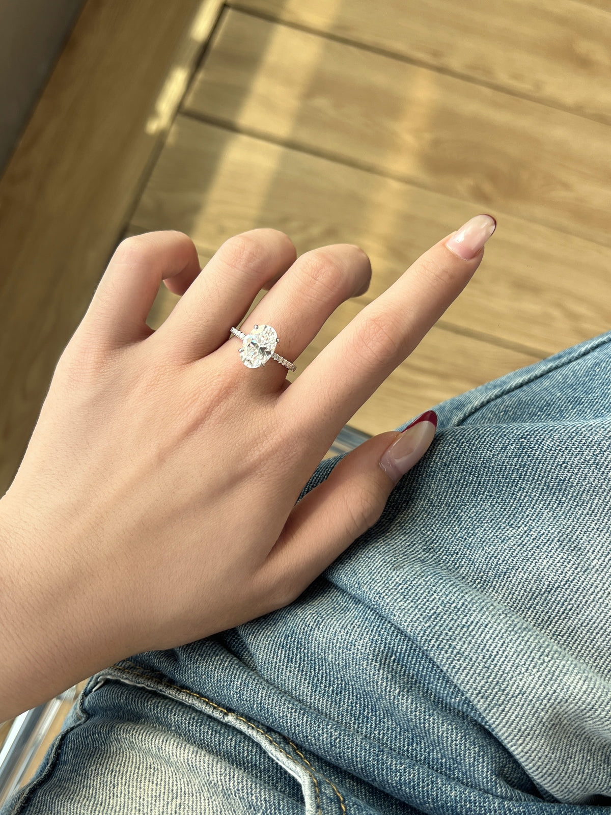 Nora Oval Moissanite Ring