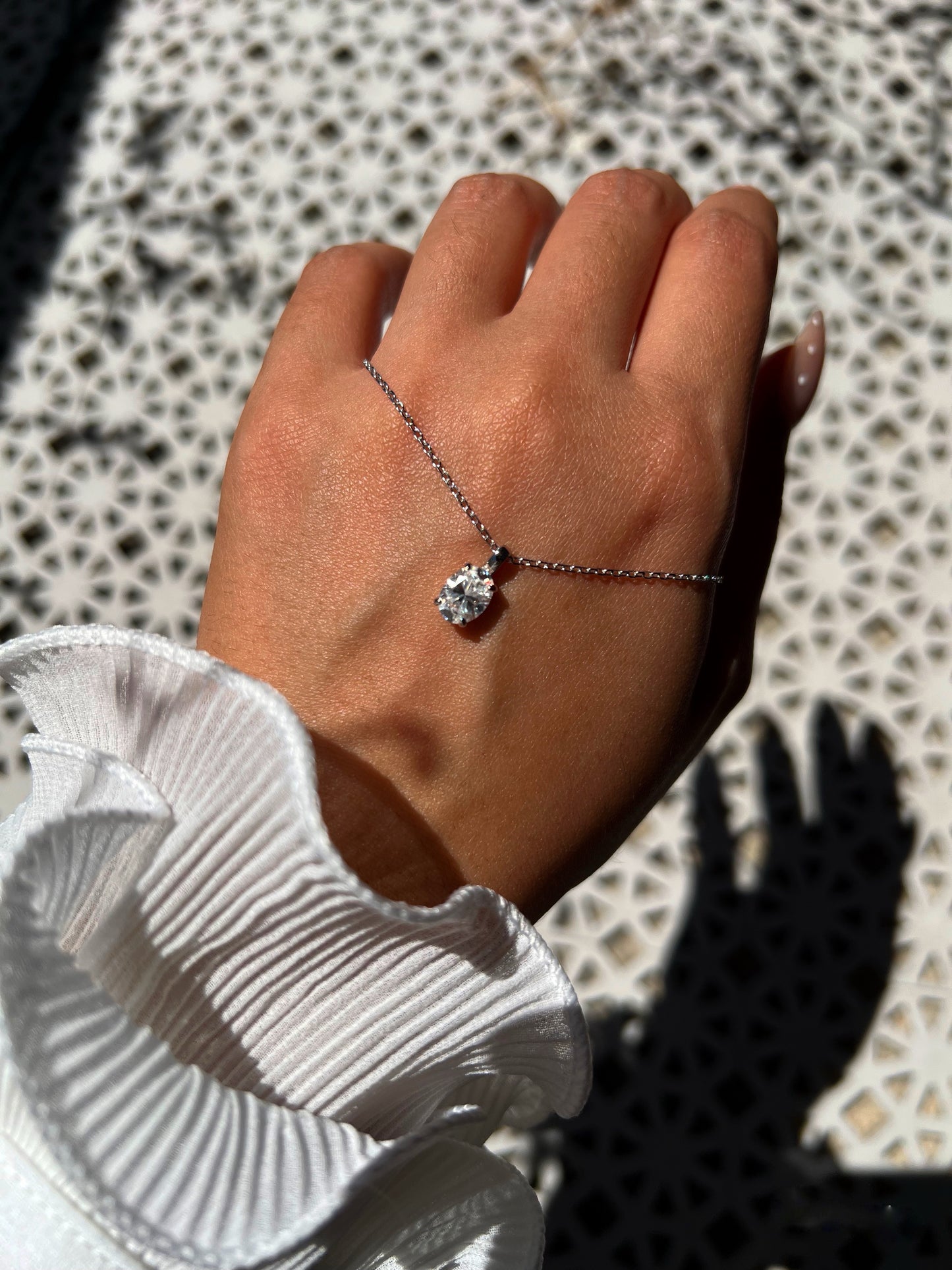 Amara Oval Moissanite Necklace