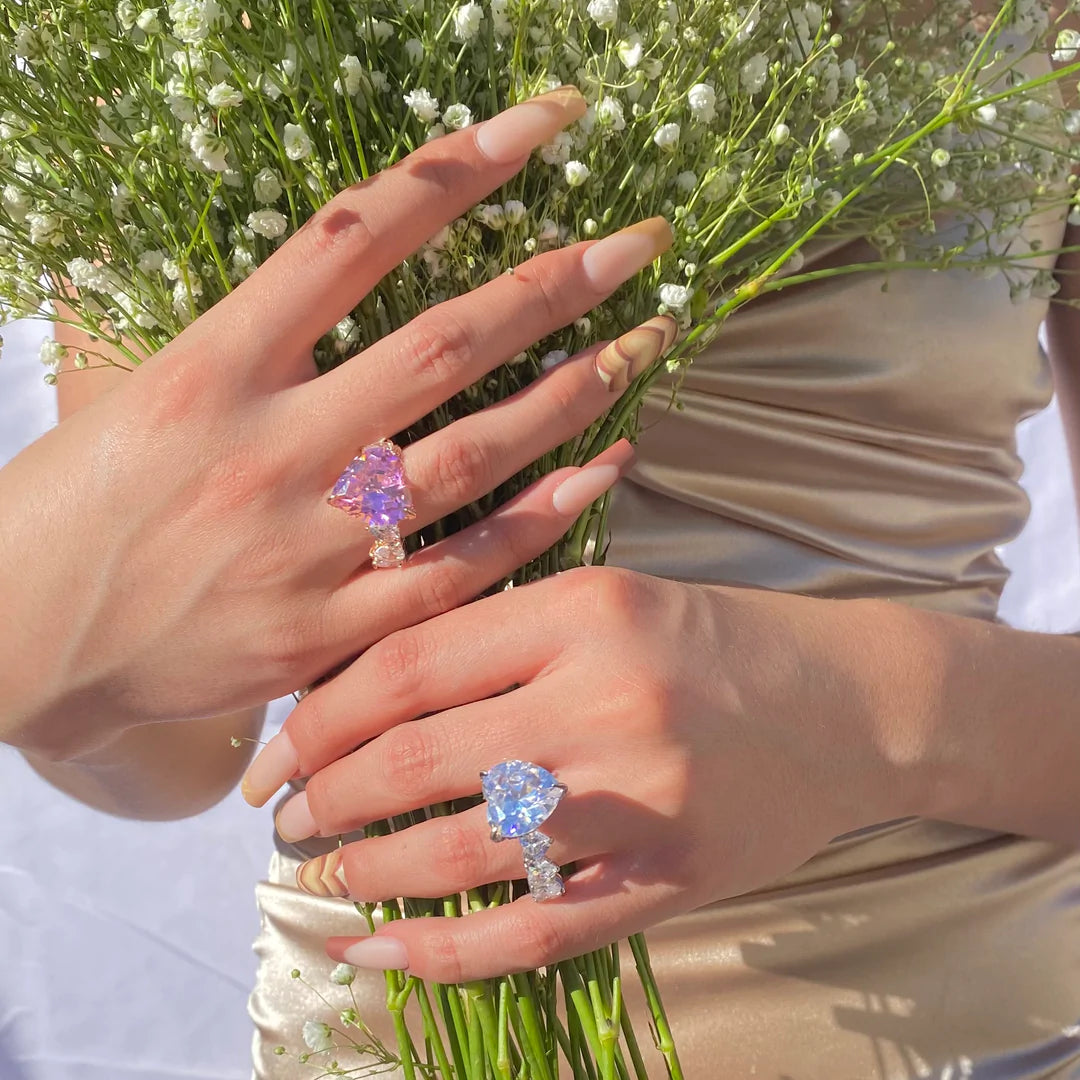 Anillo de corazón de reina helada